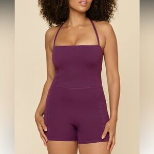POPFLEX Active Cinch Up Shortie - Winter Plum size M
